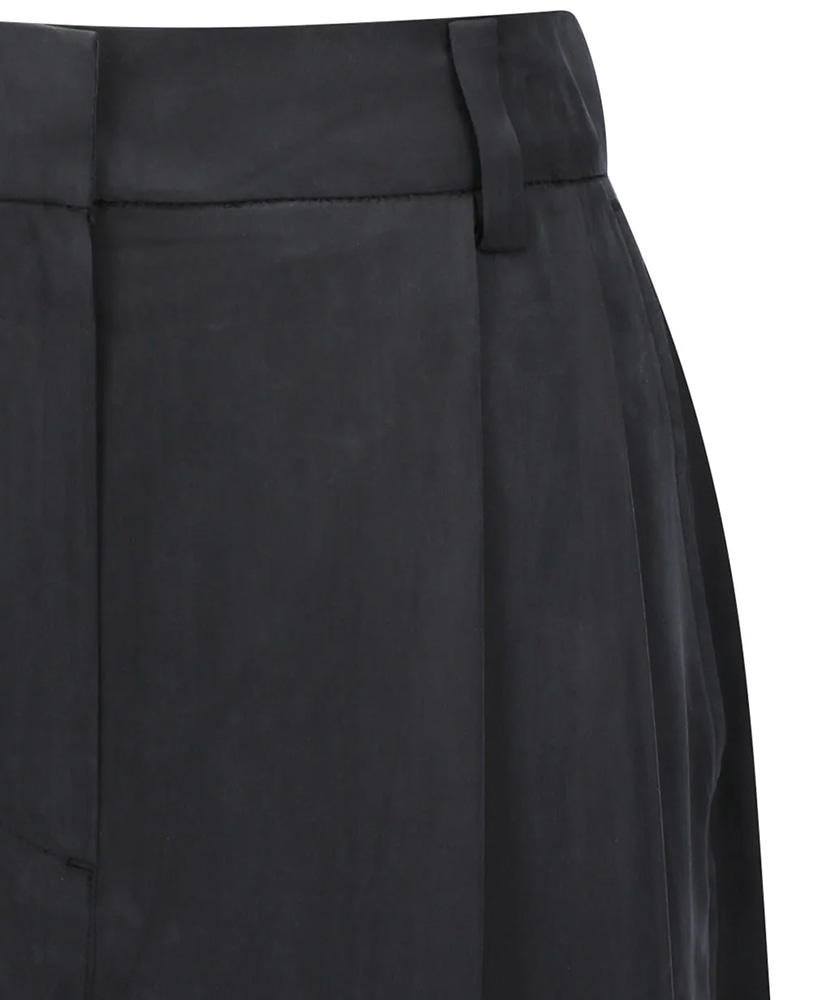 Women's Cupro Two Tuck Wide Pants Black/ブラック 0(WOMEN)