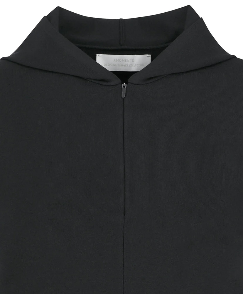 Half Zip-Up Knit Hoodie Black/ブラック 1(WOMEN)