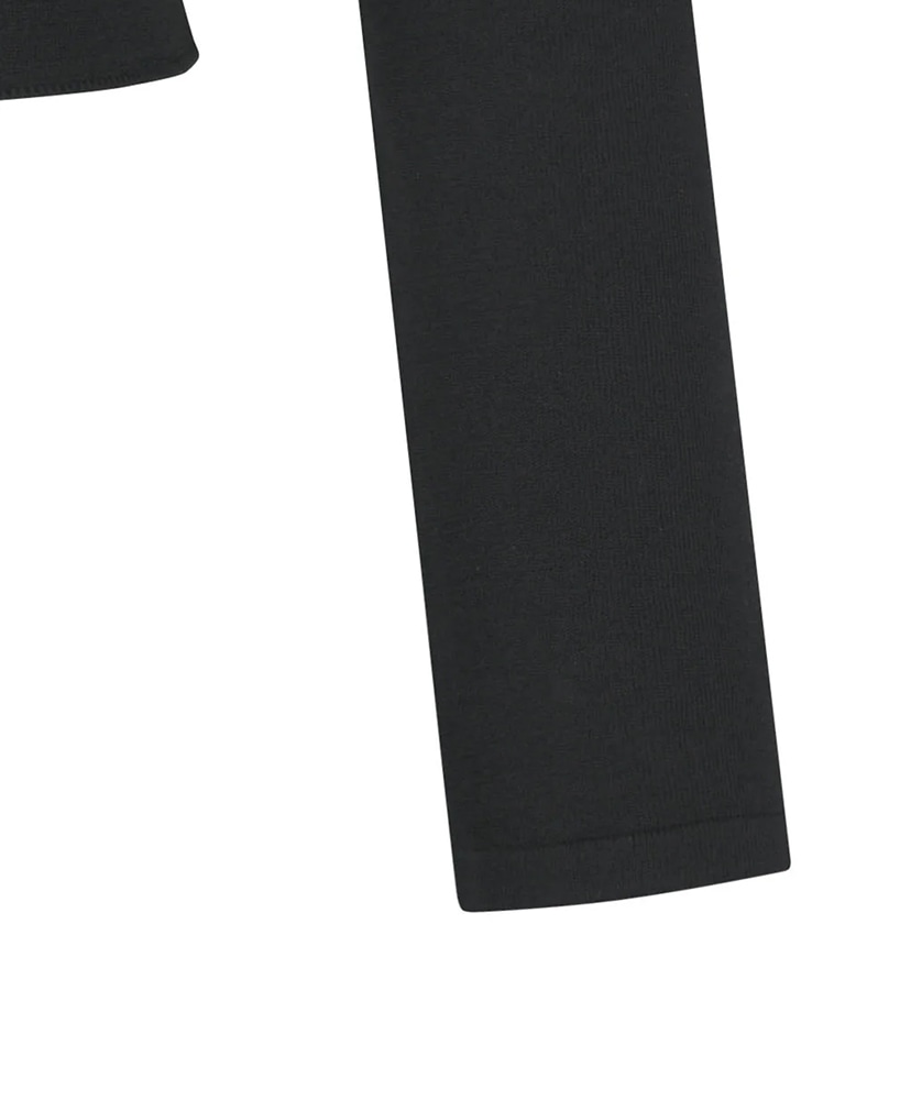 Half Zip-Up Knit Hoodie Black/ブラック 1(WOMEN)