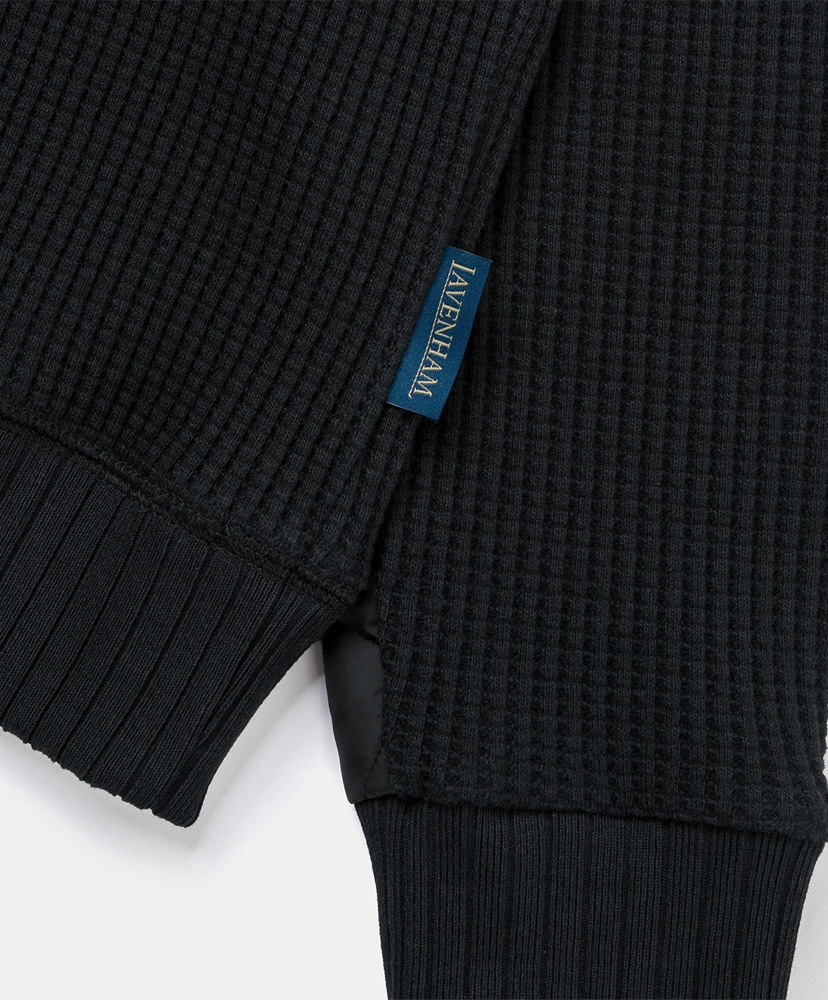 Jackman X Lavenham Waffle Armored Midneck Mens Sable Black/セーブルブラック L(MEN)
