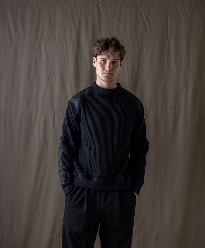 Jackman X Lavenham Waffle Armored Midneck Mens Sable Black/セーブルブラック L(MEN)