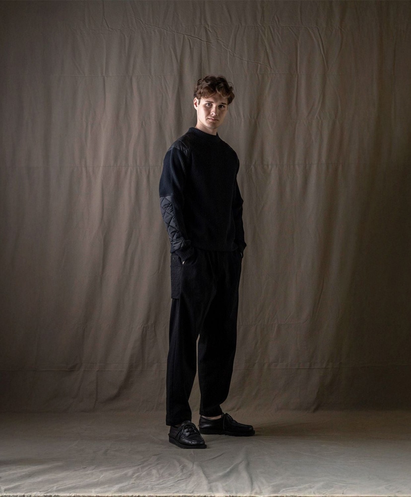 Jackman X Lavenham Waffle Armored Midneck Mens Sable Black/セーブルブラック L(MEN)