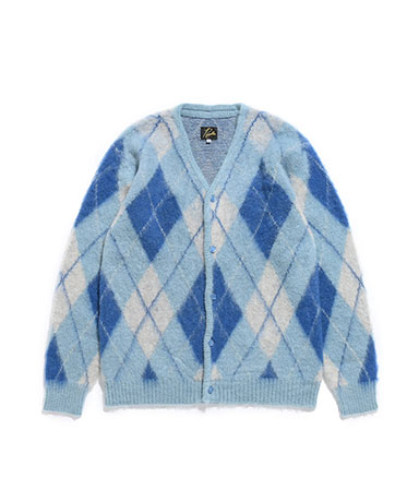 LOFTMAN別注 Mohair Cardigan(L(MEN) Windowpen/ウィンドウペン): NEEDLES