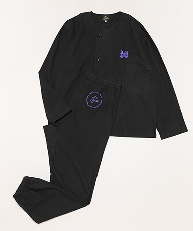 Pajama Set-Cotton Flannel(L(MEN) Black/ブラック): NEEDLES
