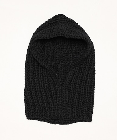 WKN-232915 Wool Knit Hood(FREE(WOMEN) Black/ブラック