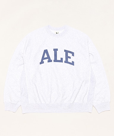 PRINT Sweat Crew-neck P/O Big(2(MEN) Heather White×ALE-Y/ヘザー