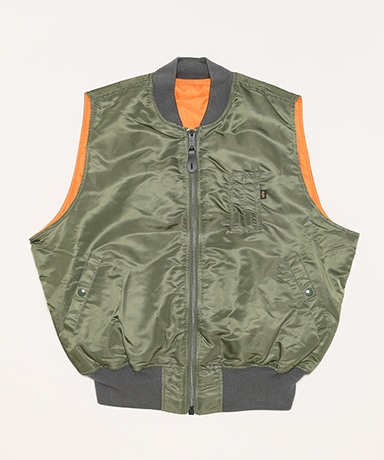 MA-1 Vest(L(MEN) Vintage Green/ヴィンテージグリーン): ALPHA INDUSTRIES