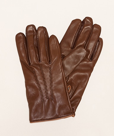 AURALEE cashmere あたえる knit leather gloves