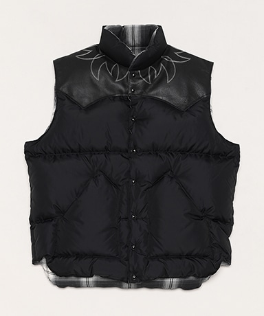 RMFC Down Vest W/EMB'D(L(MEN) Black/ブラック): Rafu