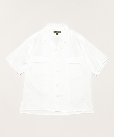 Open Collar Shirt-Linen Twill