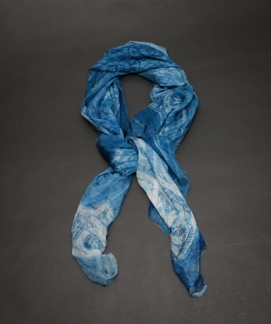 Silk Stole-Antonietta800(ONE Blue/ブルー): Silvana Manetti Textile