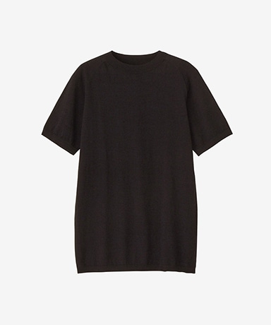 Basic Mid Wool Half Sleeve Crew