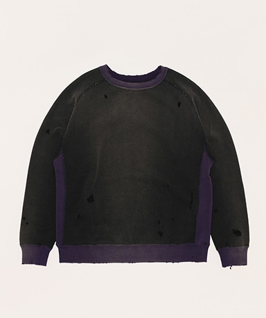 NEEDLES [2-Tone Crew Neck Sweat Shirt -Cotton French Terry-]