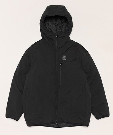 Insulator Zipped Parka - Poly Peach Skin(L(MEN) Black/ブラック): South2 West8