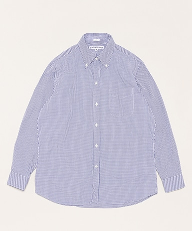 LOFTMAN別注 6 Button BD Shirt - Graph Check(L(MEN) White×Blue/ホワイト×ブルー): INDIVIDUALIZED  SHIRTS