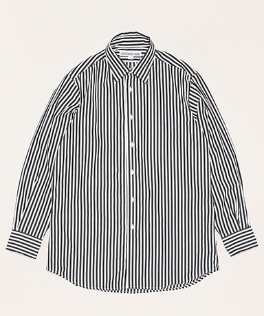 LOFTMAN別注 Barber Stripe Shirt(L(MEN) Black/ブラック): INDIVIDUALIZED SHIRTS