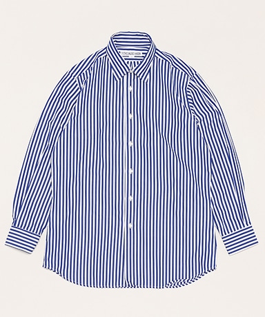 LOFTMAN別注 Barber Stripe Shirt(L(MEN) Navy/ネイビー): INDIVIDUALIZED SHIRTS