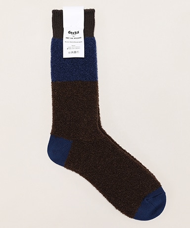 Bicolor Alpaca Boucle Socks