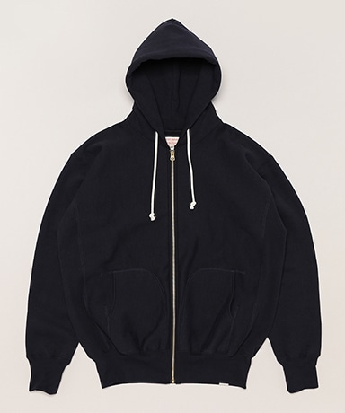 BONCOURA ネイビー フード付きパーカー サイズ38 BONCOURA パーカー ネイビー Loop Wheeled Hoodie Navy