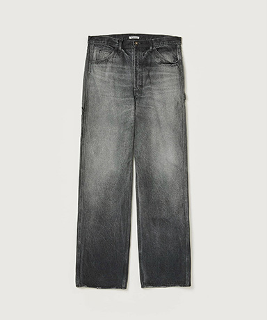 Selvedge Faded Heavy Denim Painter Pants(5(MEN) Faded Black/フェーデッドブラック):  AURALEE