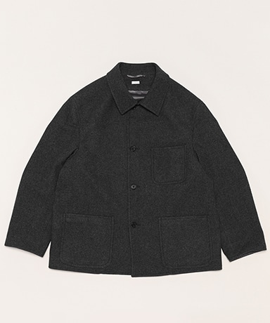 Cashmere Light Flannel Coverall Jacket(1(MEN) Charcoal