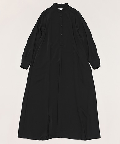 Satin Band Collar Dress(0(WOMEN) Black/ブラック): Graphpaper