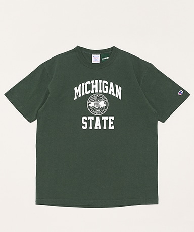 T1011 Short Sleeve T-Shirt- MSU (C5-Z305)(L(MEN) Green×White 