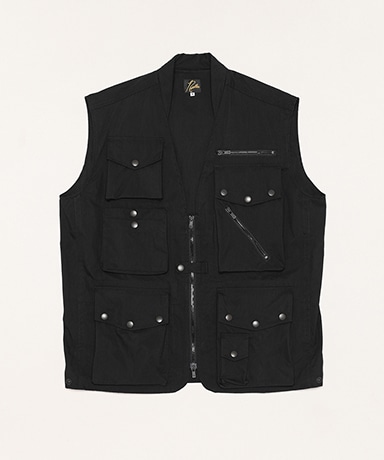 Field Vest - C/N Oxford Cloth(L(MEN) Black/ブラック): NEEDLES