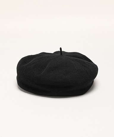 H/W Knit Beret (Tricolore)(L(MEN) Black/ブラック): Porter Classic