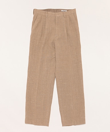 Linen Silk Tweed Slacks(3(MEN) Brown/ブラウン): AURALEE