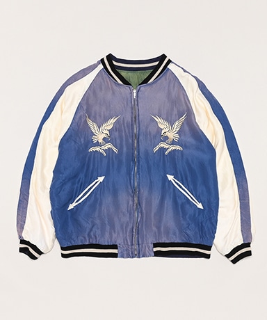 Acetate Souvenir Jacket Alaska (Aging Model)(L(MEN) Blue/ブルー): gold