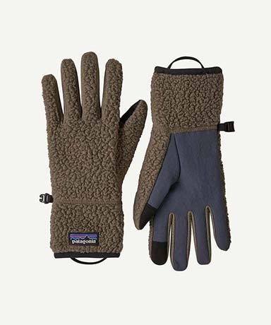 Retro Pile Fleece Gloves