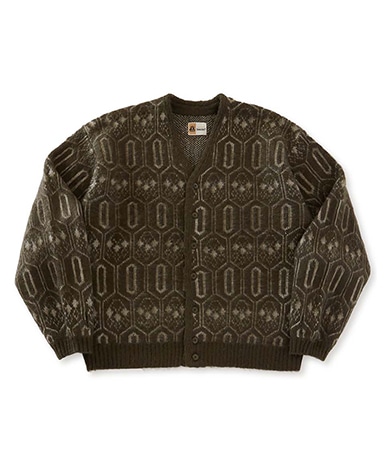 ×TOWNCRAFT シャギーパターンカーディガン