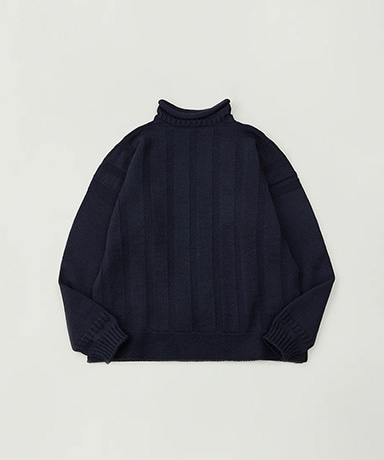 Merino Wool Roll Neck Sweater Made by Guernsey Woollens