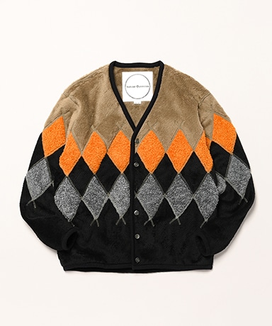 Argyle Fleece Cardigan