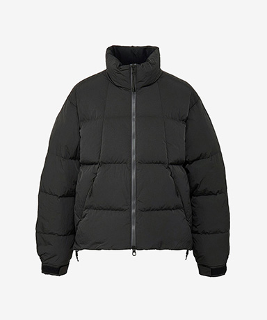 Dope Dyed Ripple Nylon Down Jacket (Unisex)