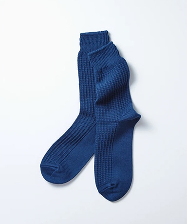 Cotton Waffle Crew Socks