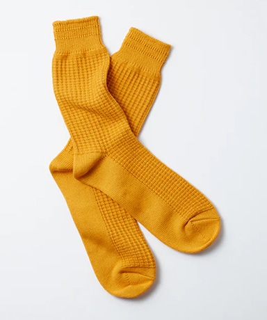 Cotton Waffle Crew Socks