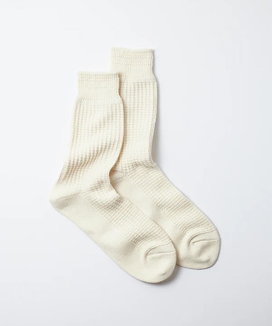 Cotton Waffle Crew Socks