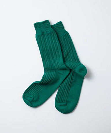 Cotton Waffle Crew Socks