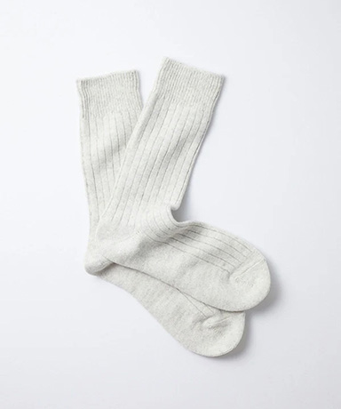 Cotton Wool Ribbed Crew Socks
