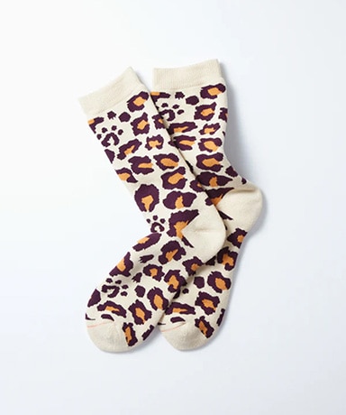 Pile Leopard Crew Socks