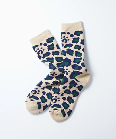 Pile Leopard Crew Socks