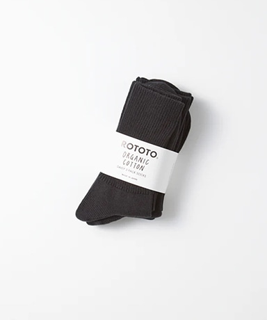 Organic Daily 3 Pack Ribbed Crew Socks