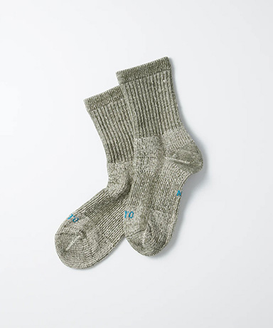 Double Face Mini Crew Socks "Organic Cotton"