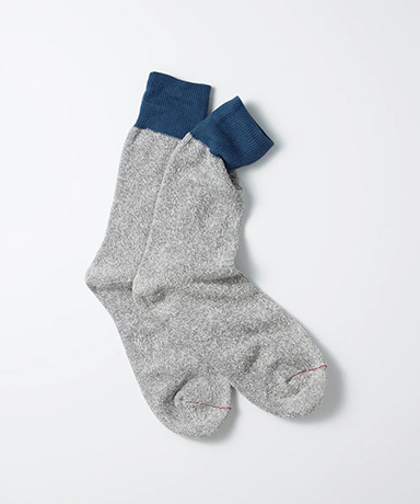 Double Face Crew Socks "Silk & Cotton"