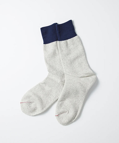 Double Face Crew Socks "Silk & Cotton"