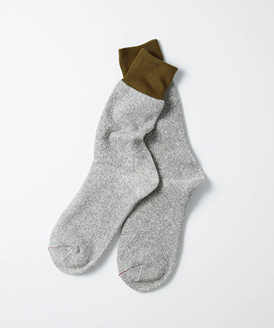 Double Face Crew Socks "Silk & Cotton"