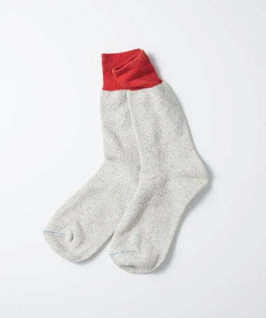 Double Face Crew Socks "Silk & Cotton"