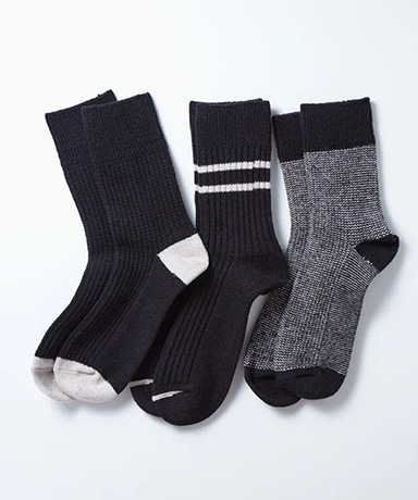 Recycled Cotton / Wool Daily 3 Pack Socks